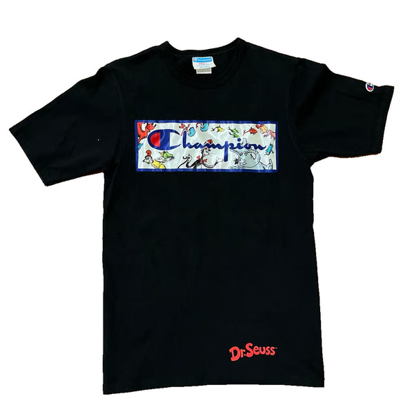 Champion x Dr Seuss Tee Shirt Small NWT Rare Limited Edition Graphic Black