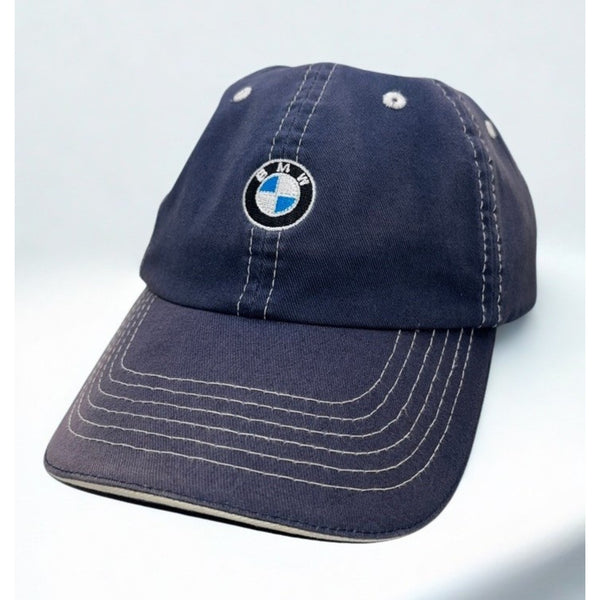 BMW Team USA Olympics Hat Cap Blue Sun Faded Strapback Vintage Y2K Promo Rare
