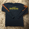 Dinosaur Bar-B-Que Flame Long Sleeve Shirt Black M Syracuse NY Y2K Vintage