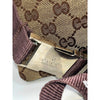Gucci GG Canvas x Leather Beige Brown Waist Bag Belt Bag Crossbody 28566 Italy