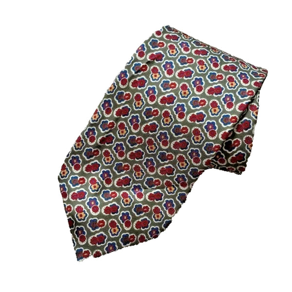Christian Dior Monsieur Tie Italy Homme Floral 100% Silk Necktie