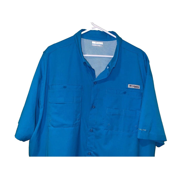 Columbia PFG Tamiami II Short Sleeve Shirt Blue Sz. L NWT MSRP $55