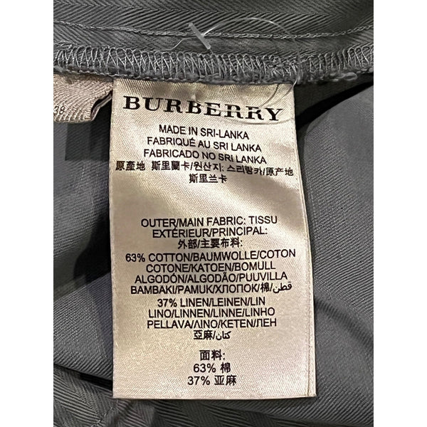 Burberry Brit Sz 38 Grey Chino Shorts Cotton Linen EUC