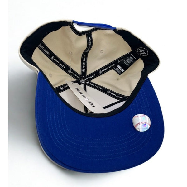 Los Angeles Dodgers 47 Brand Hitch Two Tone Natural Blue Snapback Hat OSFA NWT