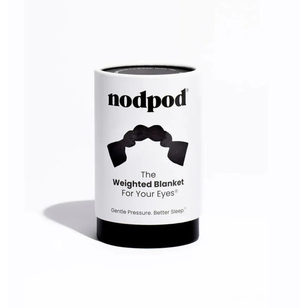Nodpod Weighted Sleep Mask Black Eye Blanket Cooling Microfleece NEW
