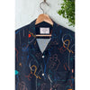 Portuguese Flannel Doodle 2 Vacation Shirt 2XL Navy Art Print Camp Collar
