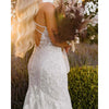 Stella York 7394 Lace Fit-and-Flare Ivory Over Ivory Wedding Dress 12 (SAMPLE)