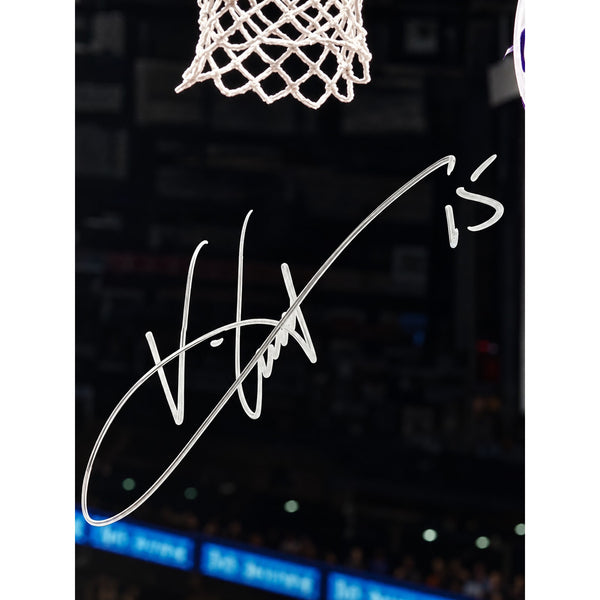 Vince Carter Signed 16x20 Man Can Fly Dunk Photo Fleer Framed 22x26 Raptors Rare