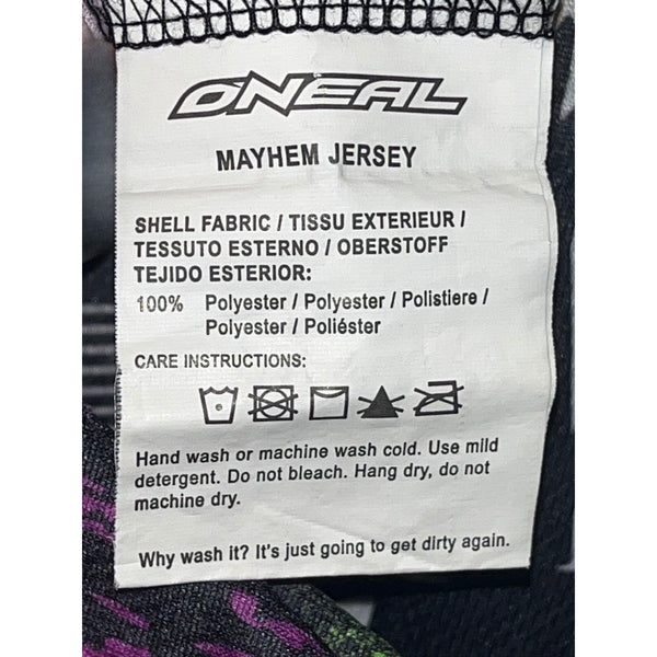 O'Neal Mayhem Crypt Motocross Jersey Monster Energy Style Y2K Purple Green S