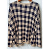 Rosso35 Sweater Womens 44 Wool Cashmere Check Italy Knit Crewneck NWOT