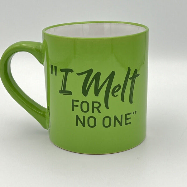 M&M’s World “I Melt for No One” Green M&M Mug Cup 2019 Ceramic Coffee Tea