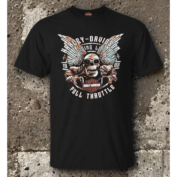 Harley-Davidson Black Jack Florence SC Full Throttle T-Shirt Men's Medium Rare