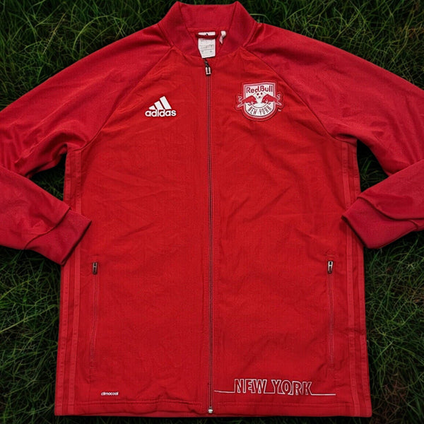 New York Red Bulls Adidas Climacool Jacket Large Team Issued MLS 2016 Full Zip