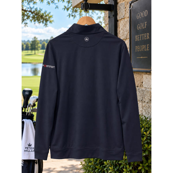 Peter Millar Crown Sport Perth 1/4 Zip Fortinet E Security Men's L NWT $135