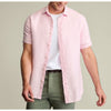 Charles Tyrwhitt Linen Shirt Sz. Large Pink Button Up Slim Fit Short Sleeve NWOT