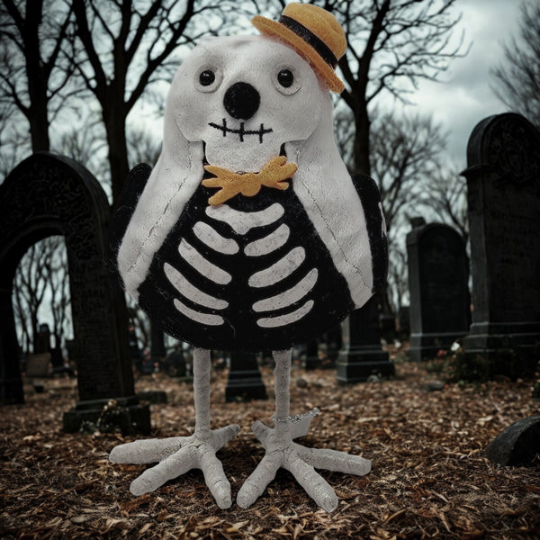 Target Hyde & Eek 2020 Featherly Friends BONESY Halloween Skeleton Fabric Bird