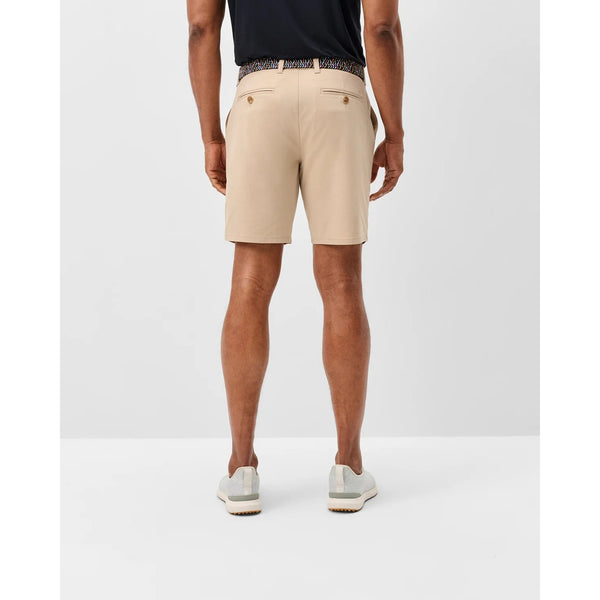 Johnnie-O Mulligan Performance Golf Shorts 34 Light Khaki 9" Stretch NWOT Active
