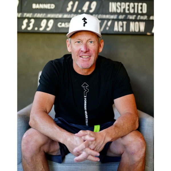 Lance Armstrong Signed WEDU White FNS Rope Cap Founder & Bicycle Legend RARE