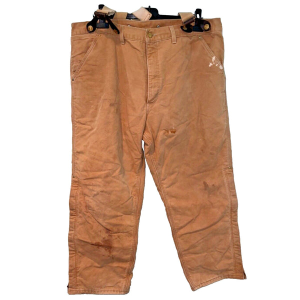 Carhartt B10 Duck Quilted Lined Work Waist CC Filson Overall Pants USA 40x40 Vtg