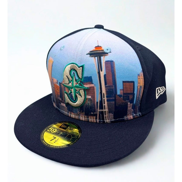 Seattle Mariners MLB New Era 59FIFTY Skyline Summit Fitted Hat 7 1/2 NWT Rare