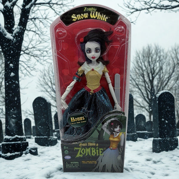 Once Upon a Zombie Snow White 11” Doll WowWee 2012 New Sealed Collector Stand