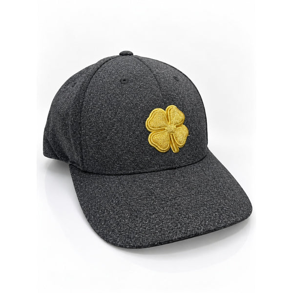 Black Clover Rawlings Gold Glove Award FlexFit Hat Gray S/M Live Lucky Rare