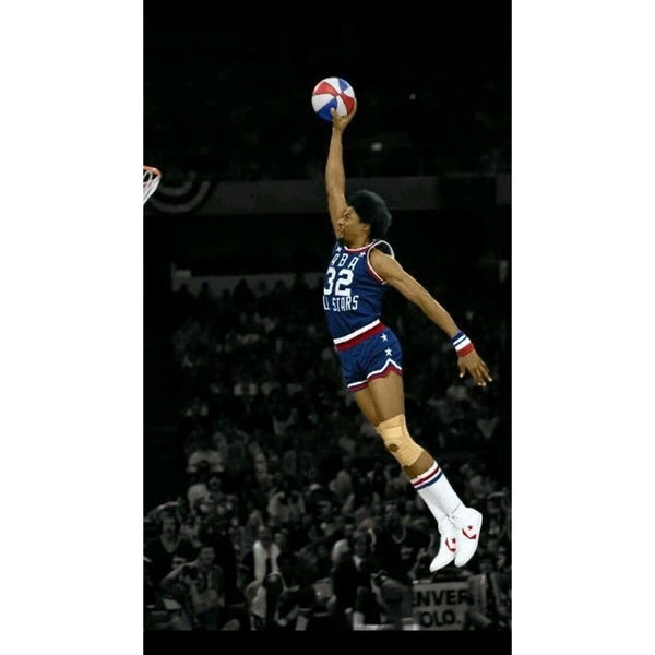 Julius Dr. J Erving Signed Spalding NBA Basketball Auto COA HOF 76ers Sixers