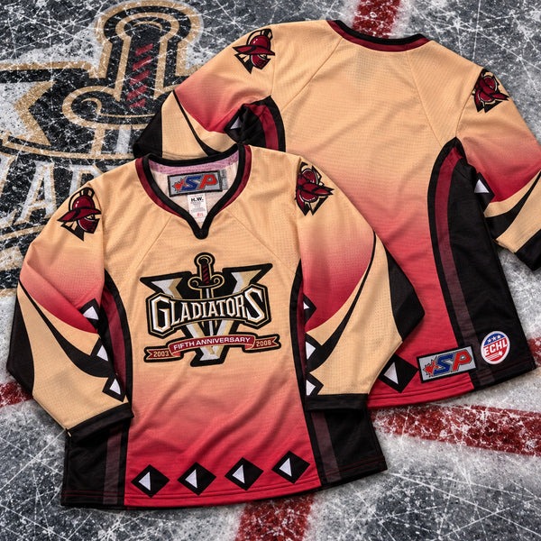 Gwinnett Gladiators Fifth Anniversary SP Hockey Jersey Men's Large ECHL Atlanta