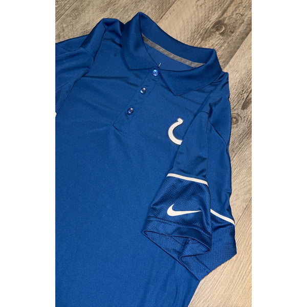 Indianapolis Colts Nike Dri-FIT Polo Shirt Men's XL Blue NFL Training NWOT