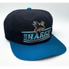 San Jose Sharks Starter Split Bar Snapback Hat Cap Vintage 90s NHL Rare Wool