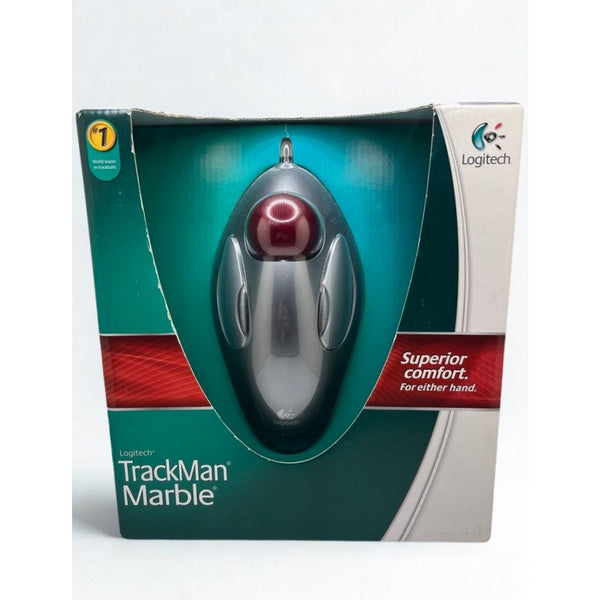 Logitech TrackMan Marble Trackball Mouse 910-000806 Wired USB NEW Sealed Rare