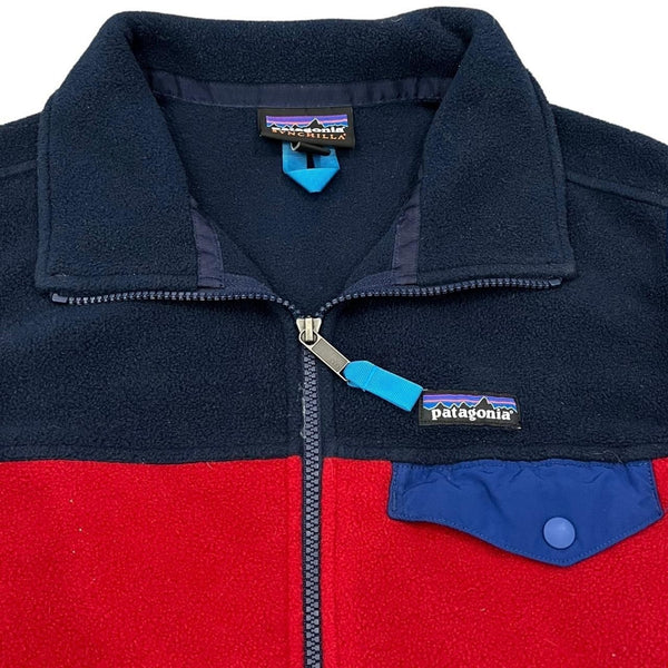Patagonia Synchilla Snap-T Fleece Vest Men’s M Red Navy FA15 Retro Outdoor