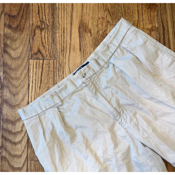 Polo Ralph Lauren Tyler Shorts Mens 36 Beige Pleated Chino Vintage Preppy 9"