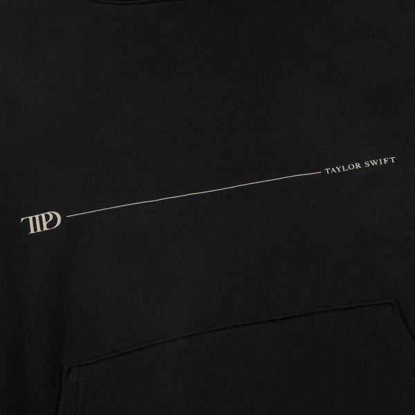Taylor Swift TTPD The Tortured Poets Department Hoodie Black Sz L NWOT Authentic