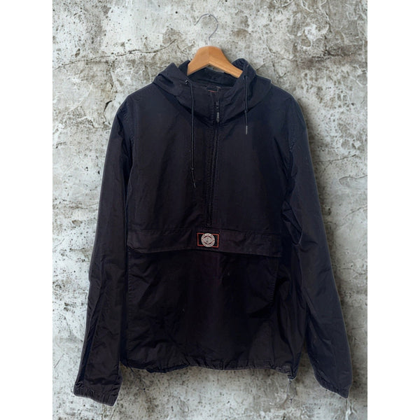 Independent Truck Company Y2K Anorak Windbreaker Jacket Mens XL Black Hooded ITC