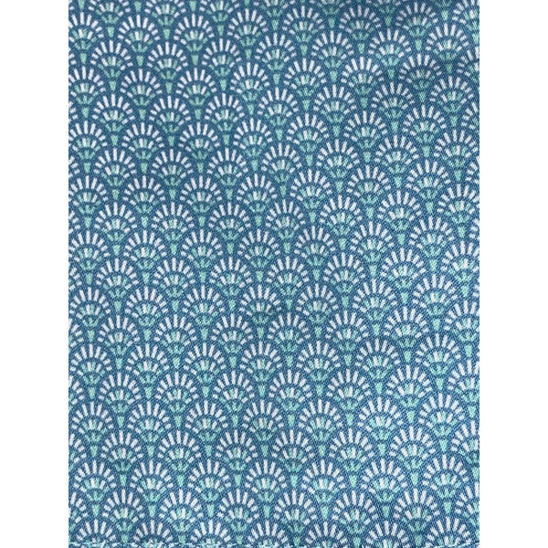 Peter Millar Blue Fan Print Short Sleeve Button Shirt XL NWOT MSRP $155
