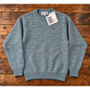 Ben Silver Vintage Shetland Wool Shag Sweater Men's M Blue Melange Scotland NWT