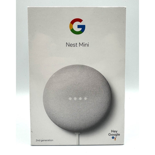 Google Nest Mini 2nd Gen Chalk Gray Smart Speaker GA00638-US Sealed New In Box
