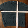 Brooks Brothers 346 Lambswool Cashmere V-Neck Sweater Green XL Vintage Mens