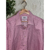 Charles Tyrwhitt Dress Shirt Non Iron Slim Fit Red Check Men's 17/35