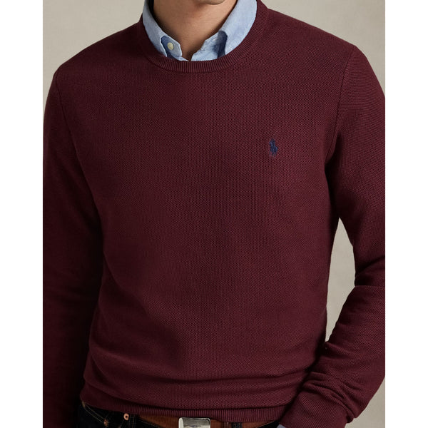 Polo Ralph Lauren Sweater 2XL Red Wine Pima Cotton Knit Crewneck Long Sleeve