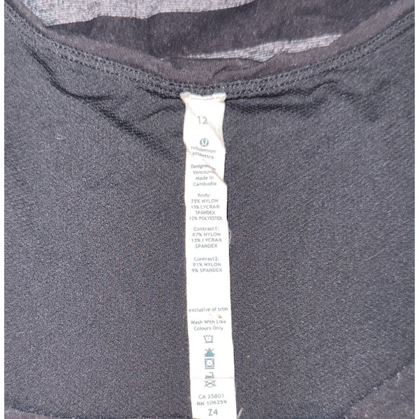 Lululemon Run: Ta Ta Topper Black Size 12 EUC – Lightweight Athletic Tank