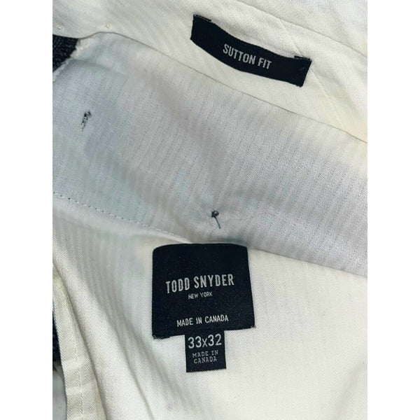 Todd Snyder Subalpino Sutton Fit Glen Plaid Dress Trousers 33x32 Canada NWOT