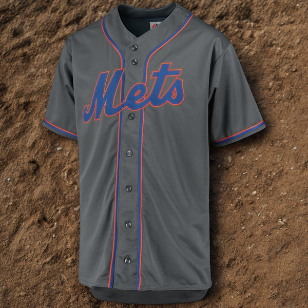 New York Mets Noah Syndergaard #34 Majestic Charcoal Jersey Men's 4XL MLB Rare