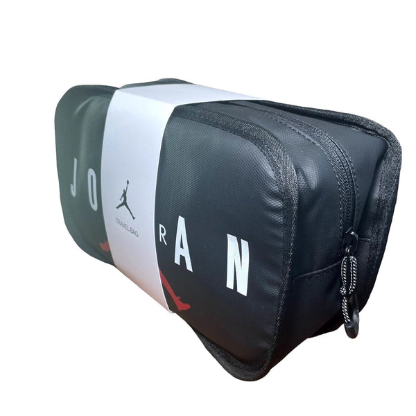 Jordan Travel Dopp Kit Toiletry Bag Black Red Jumpman Logo NWT 9A0473