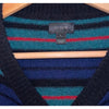 J.Crew Lambswool Crewneck Sweater Men’s Large Tartan Stripe Knit Pullover