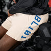 Baseball Lifestyle 101 B101 Diamond Relaxed Fit Sweatshorts Sz M Cream Blue NWOT