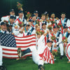 Team USA Baseball Jersey Russell Athletic White 2000 Olympics Sz 44 (L) Vintage