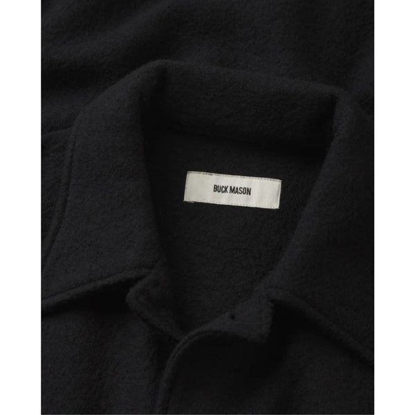 Buck Mason Felted Shawl Coat XL Black 100% Merino Wool Jacket NWT Rare $300