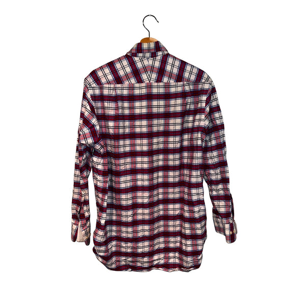 Charles Tyrwhitt Oxford Weave Dress Shirt Non Iron Slim Fit Check Men's Sz. M